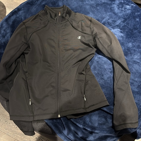 Champion Jersey logo zipper sweatshirt Sz M - Picture 4 of 12